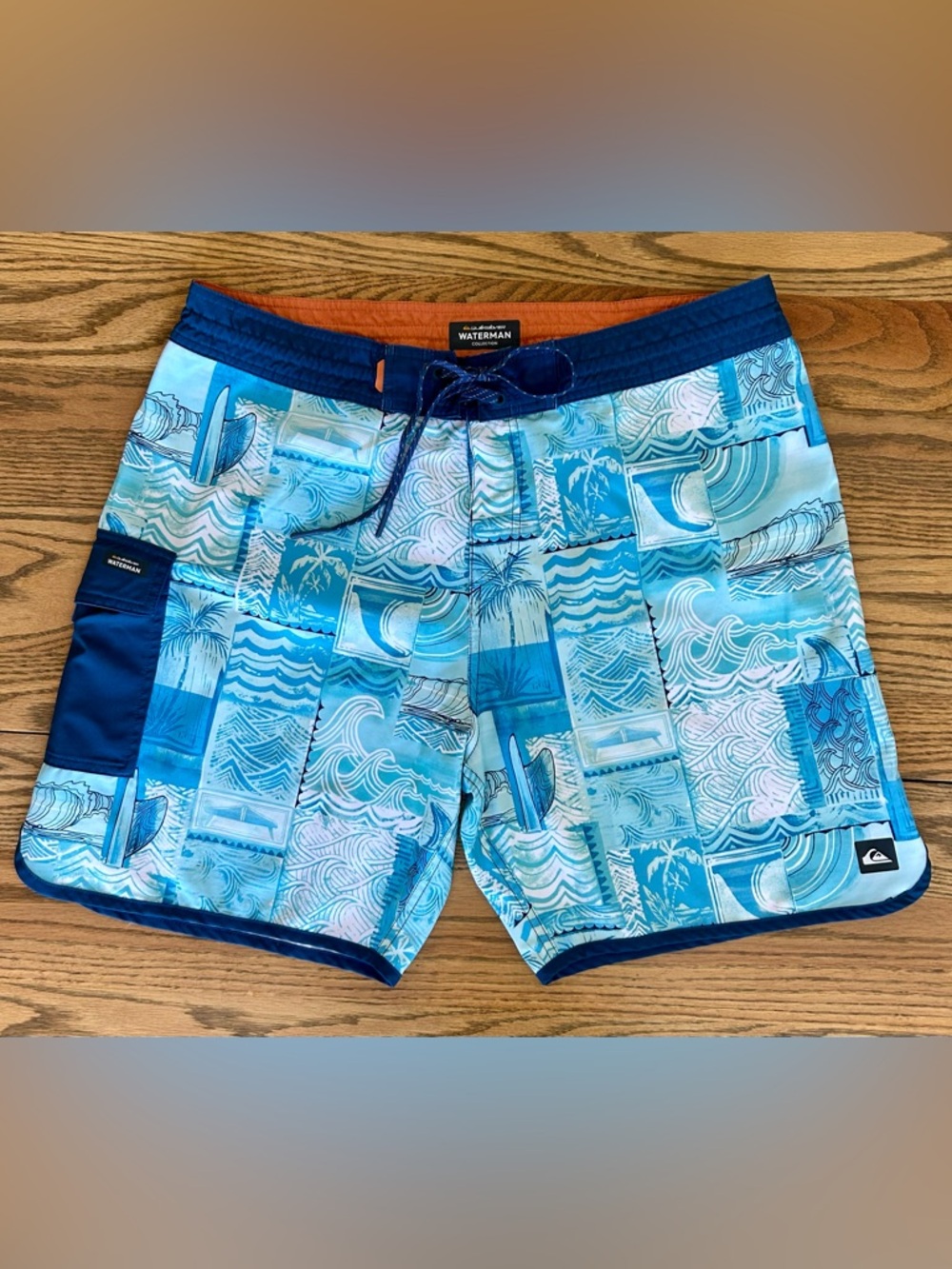 Men’s Quiksilver Waterman Collection Board Shorts, 36, blue, teal